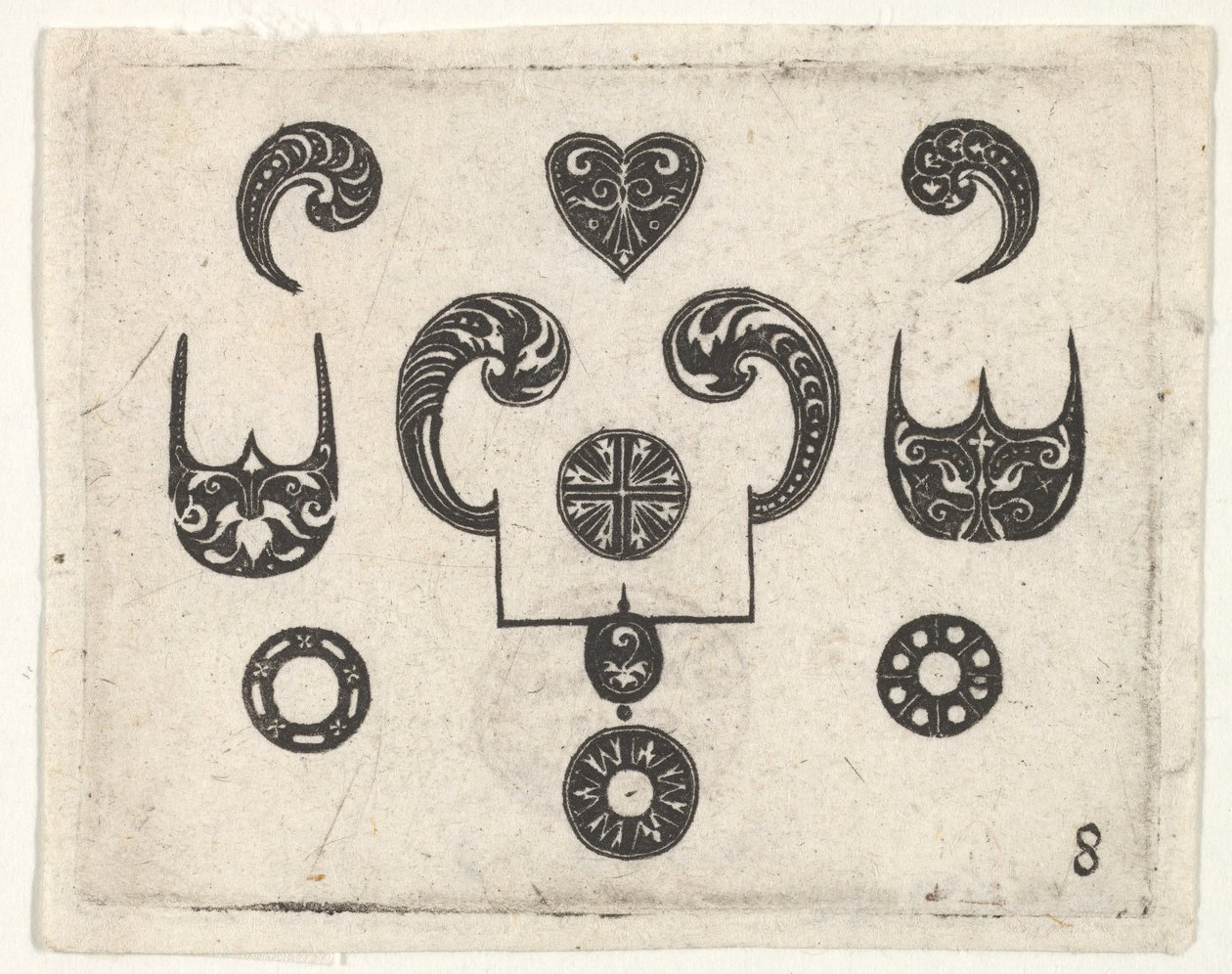 Impressão em Blackwork com Vários Motivos, ca. 1620 de Claes Jansz Visscher