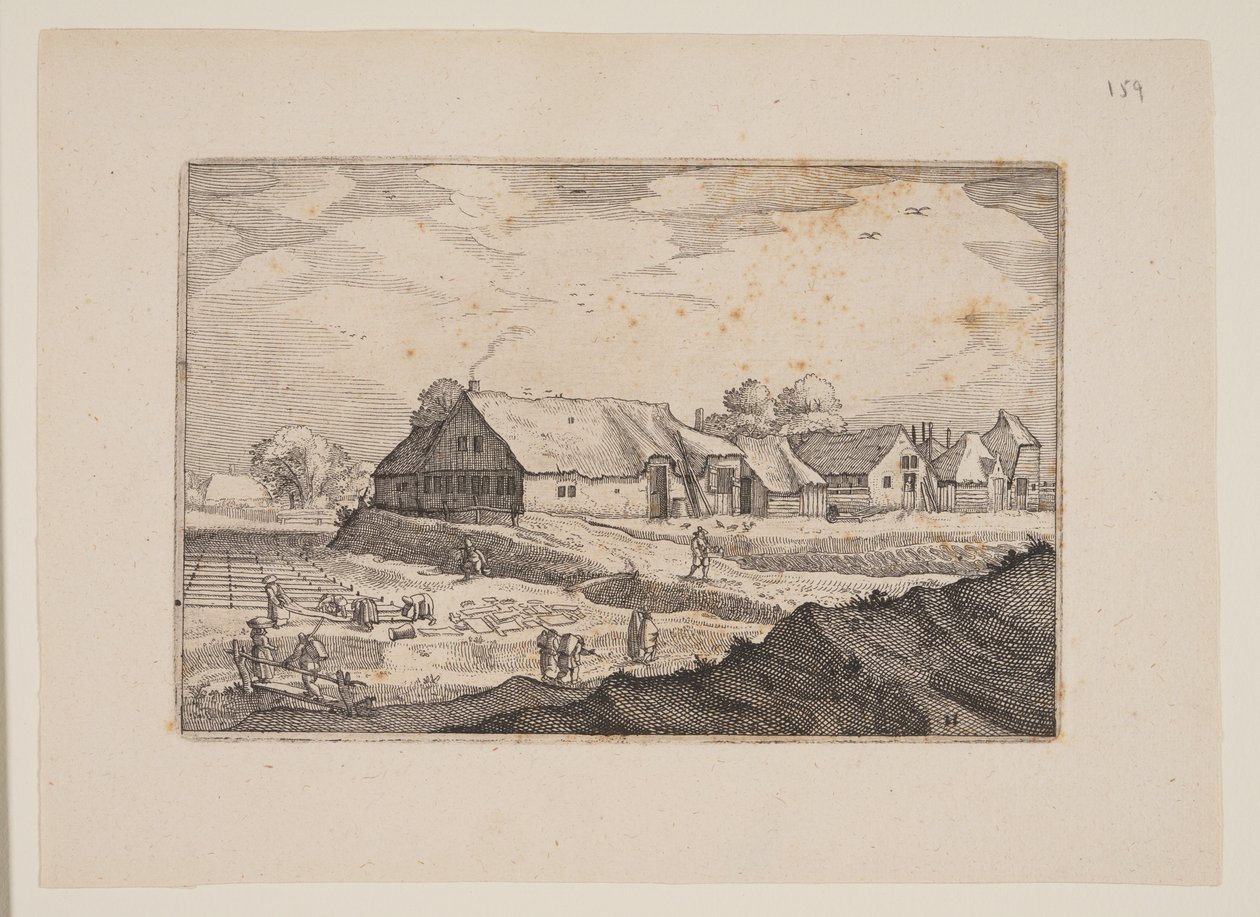 Quintas e campos de branqueamento, de vistas nos arredores de Haarlem (Plaisante Plaetsen) de Claes Jansz. Visscher