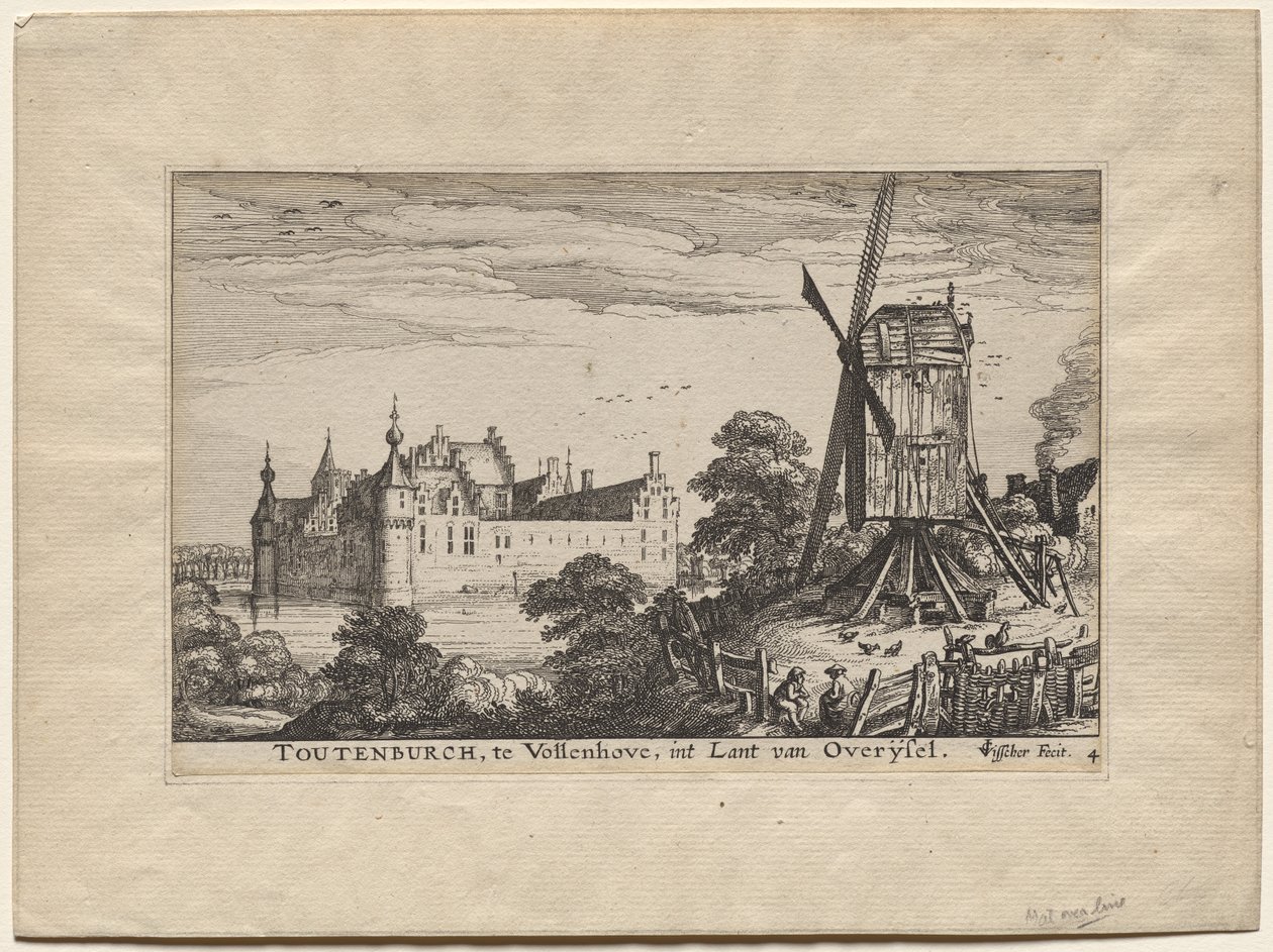 Quatro Castelos na Holanda e Utrecht: O Castelo Toutenburgh em Vollenhove de Claes Jansz Visscher
