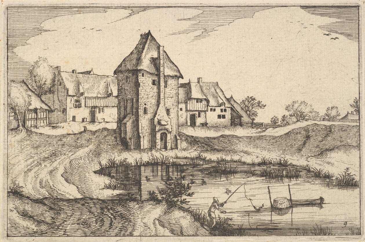 The Pond, placa 9 das cidades de Regiunculae e vários Ducados de Brabant, ca. 1610 de Claes Jansz Visscher