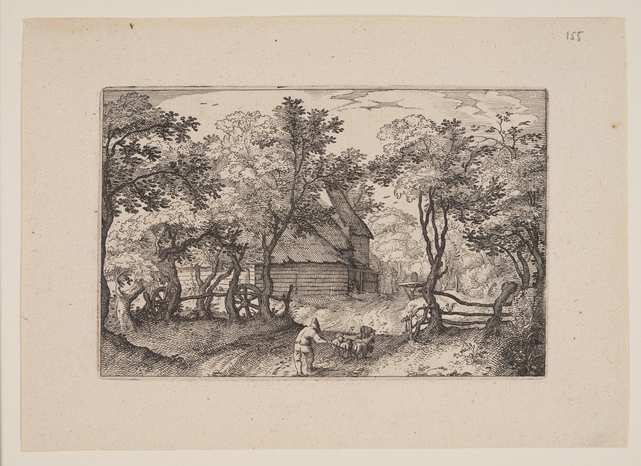 A Estrada em direção a Heemstede, a partir de vistas nos arredores de Haarlem (Plaisante Plaetsen) de Claes Jansz. Visscher