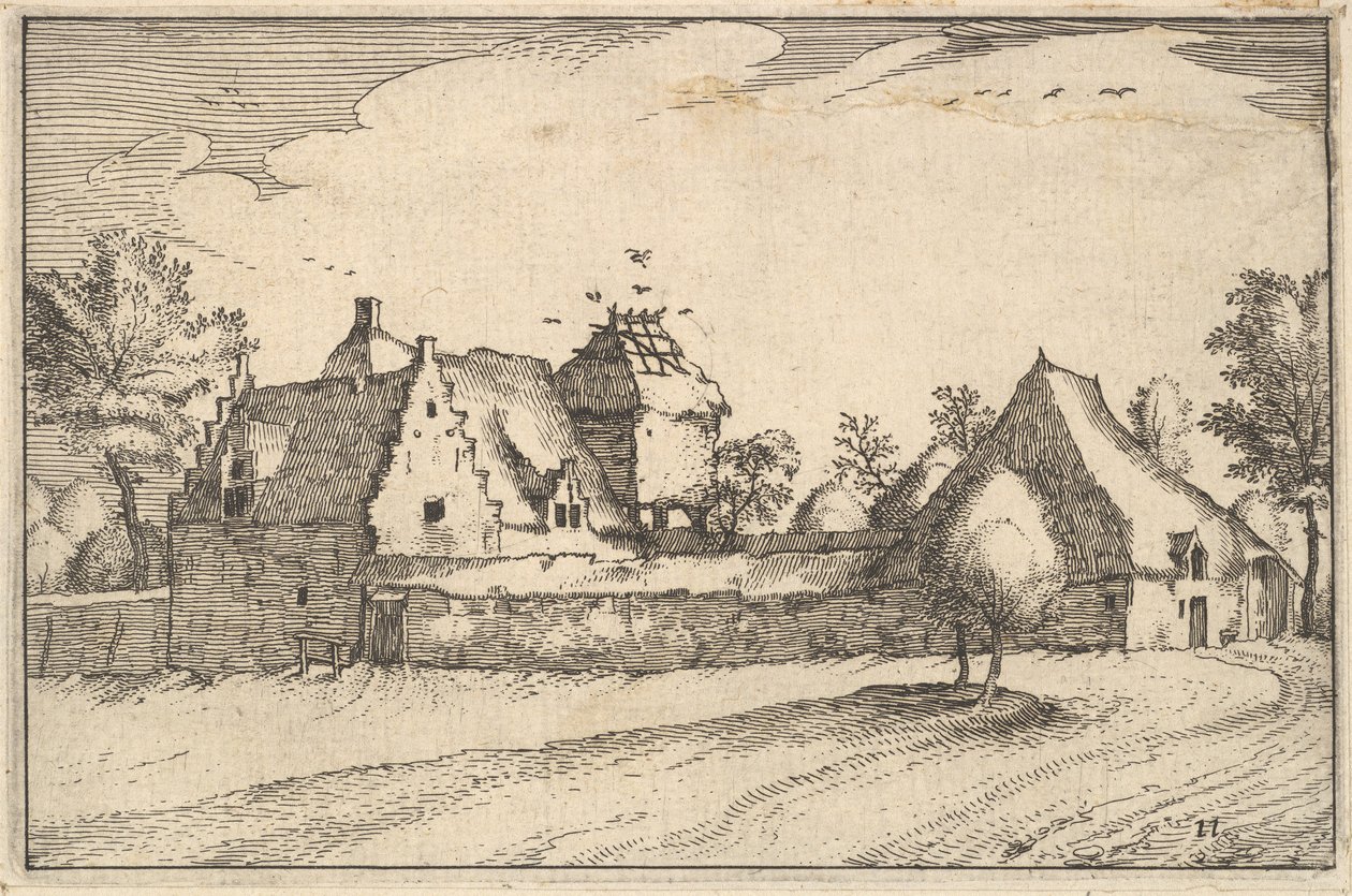 Placa de fazenda murada 11 das cidades de Regiunculae e vários Ducados de Brabante, ca. 1610 de Claes Jansz Visscher