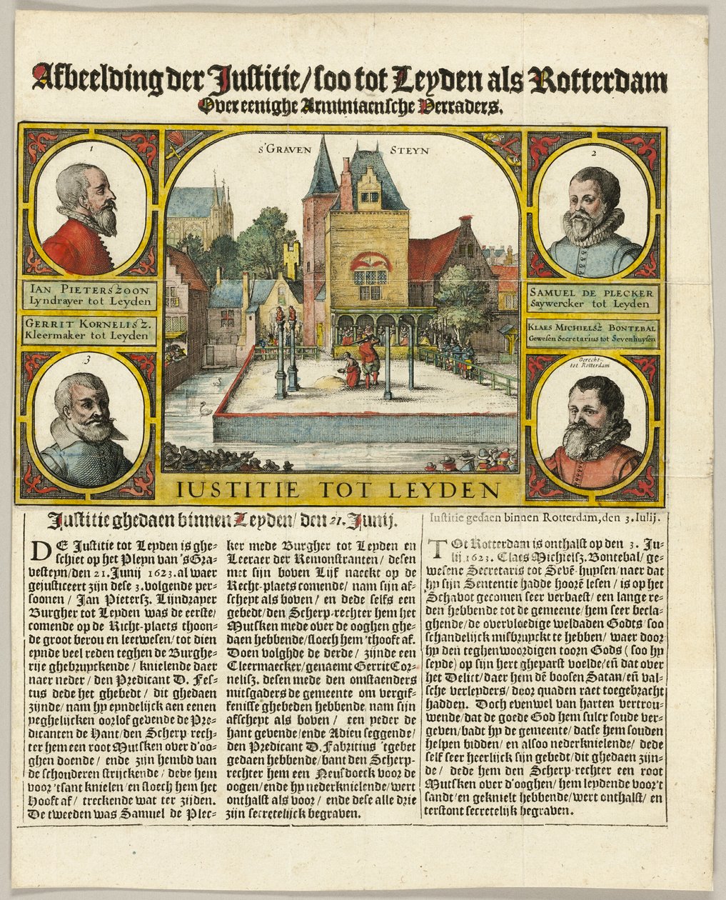 Execução de arminianos em Leiden de Claes Jansz. Visscher II