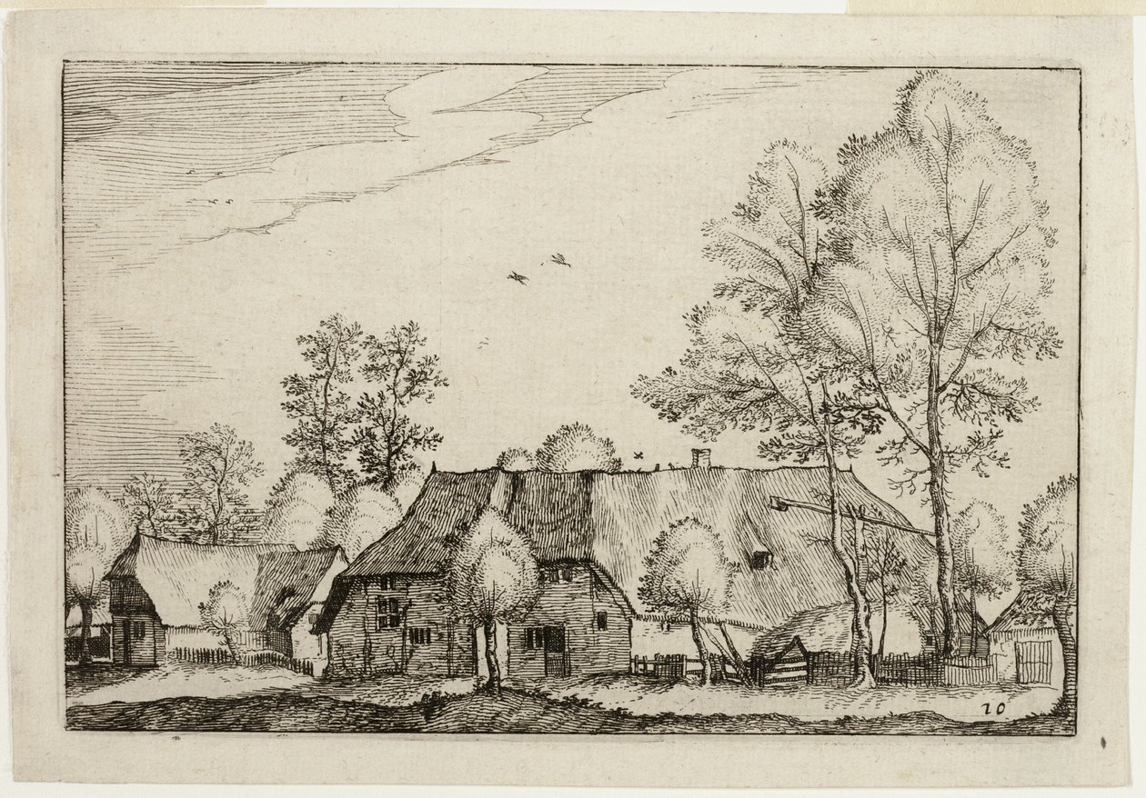Quinta grande, placa dez depois de Imagens de quintas, casas de campo e aldeias rústicas (Praediorum villarum et rusticarum casularum icones) de Claes Jansz. Visscher II