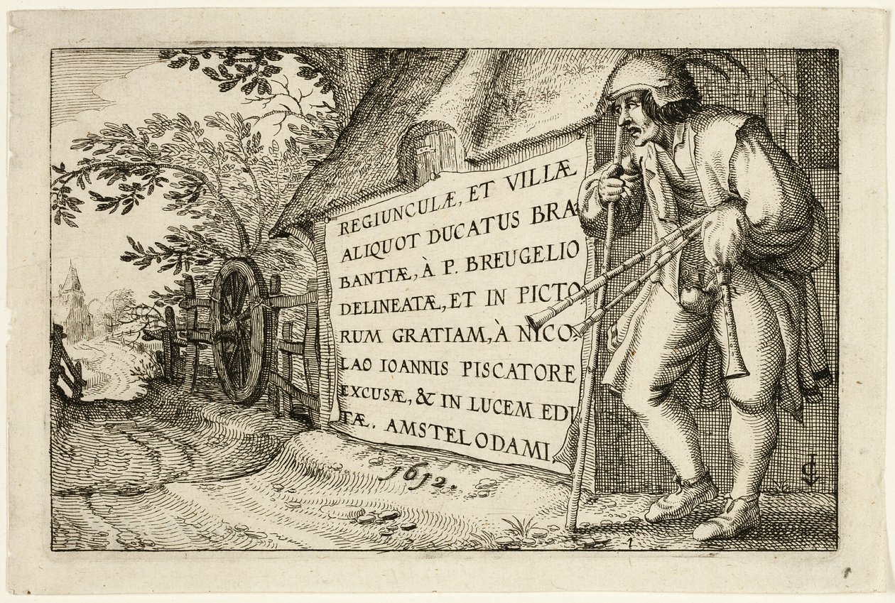 Página de título, após Imagens de quintas, casas de campo e aldeias rústicas (Praediorum villarum et rusticarum casularum icones) de Claes Jansz. Visscher II