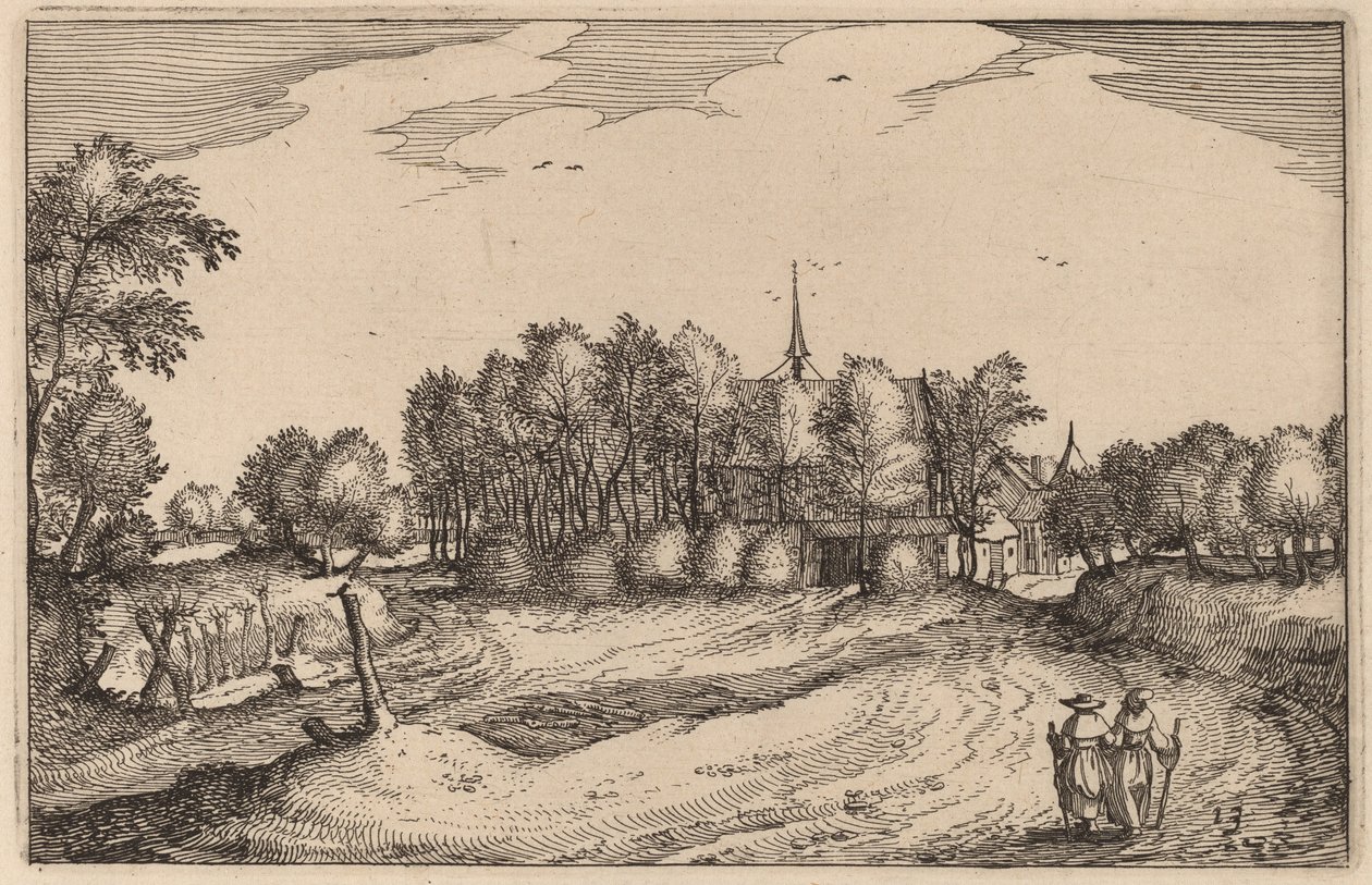Um convento de Claes Jansz Visscher after Johannes van Doetechum, the Elder after Lucas