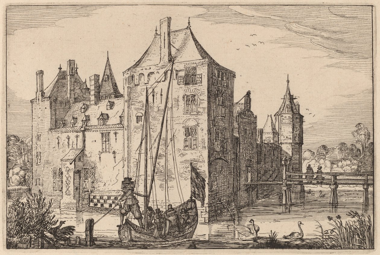 Castelo (Warmond?) de Claes Jansz Visscher after Johannes van Doetechum, the Elder after Lucas