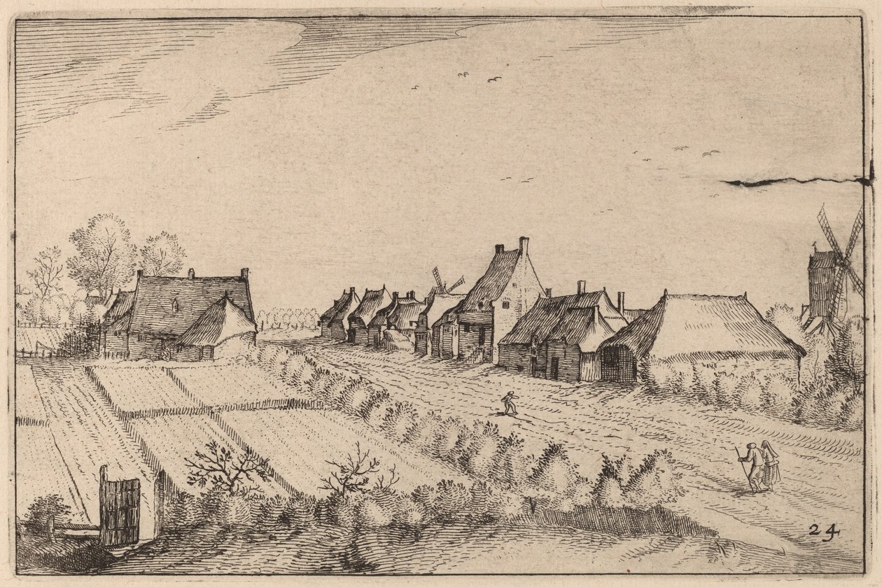 Campos e uma estrada de Claes Jansz Visscher after Johannes van Doetechum, the Elder after Lucas