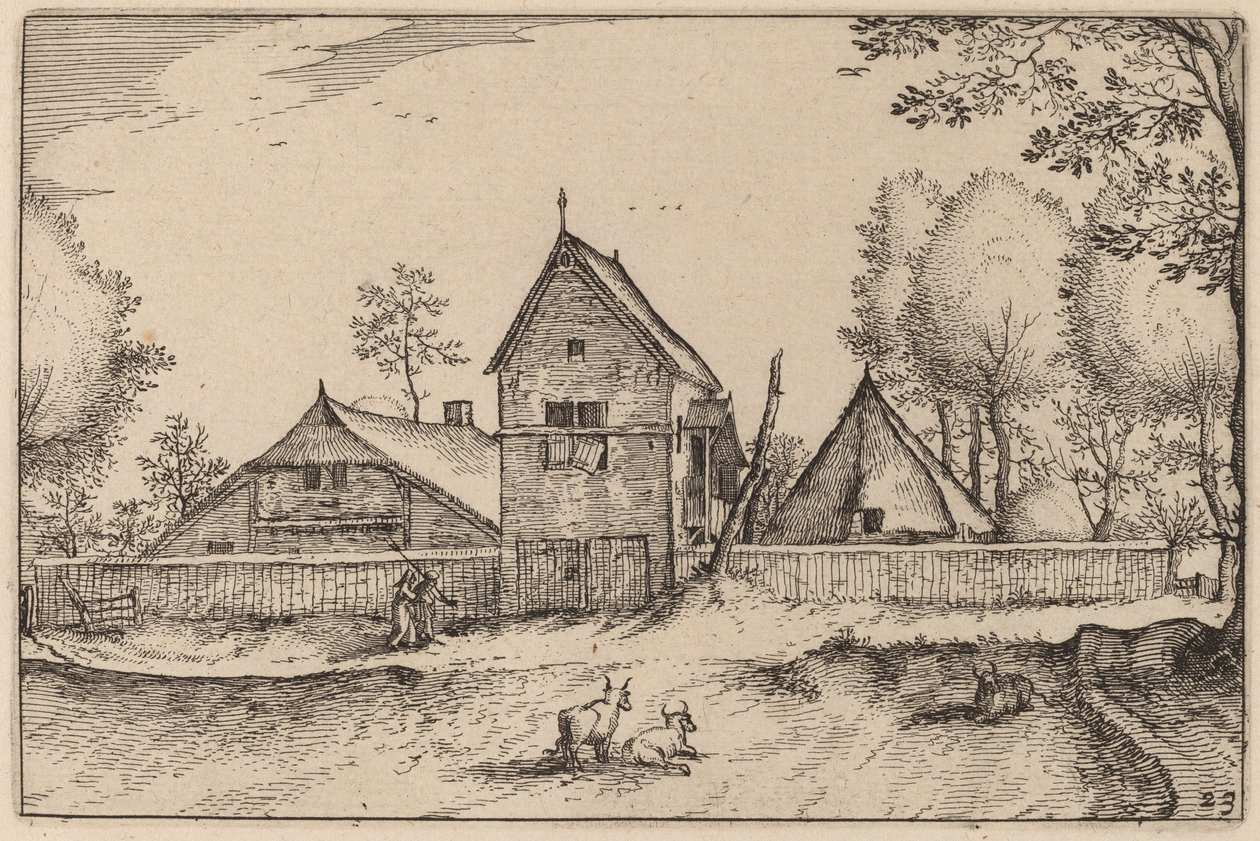 Grande Fazenda Murada de Claes Jansz Visscher after Johannes van Doetechum, the Elder after Lucas