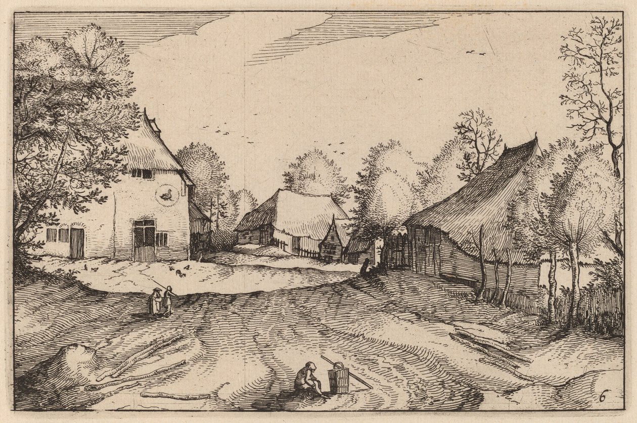 A Pousada dos Swann de Claes Jansz Visscher after Johannes van Doetechum, the Elder after Lucas