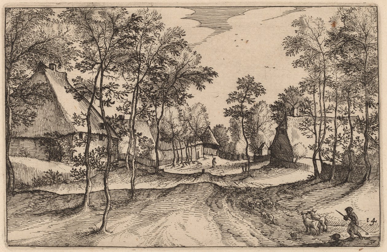 Estrada da Vila de Claes Jansz Visscher after Johannes van Doetechum, the Elder after Lucas