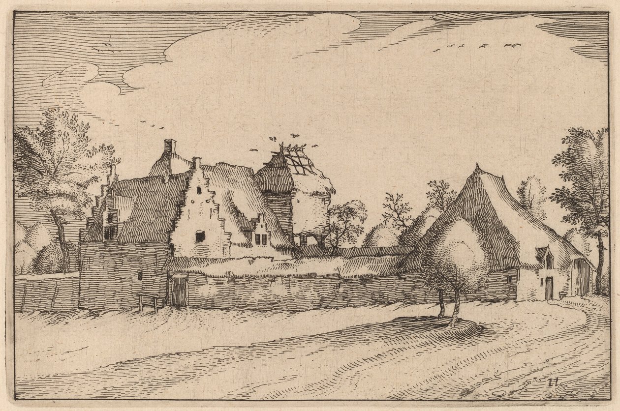 Fazenda Murada de Claes Jansz Visscher after Johannes van Doetechum, the Elder after Lucas