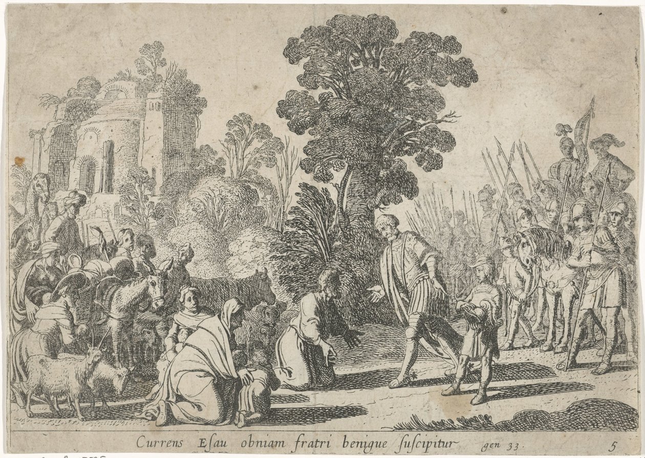 Reconciliação de Jacob e Esaú
História de Jacob (título da série) de Claes Moeyaert