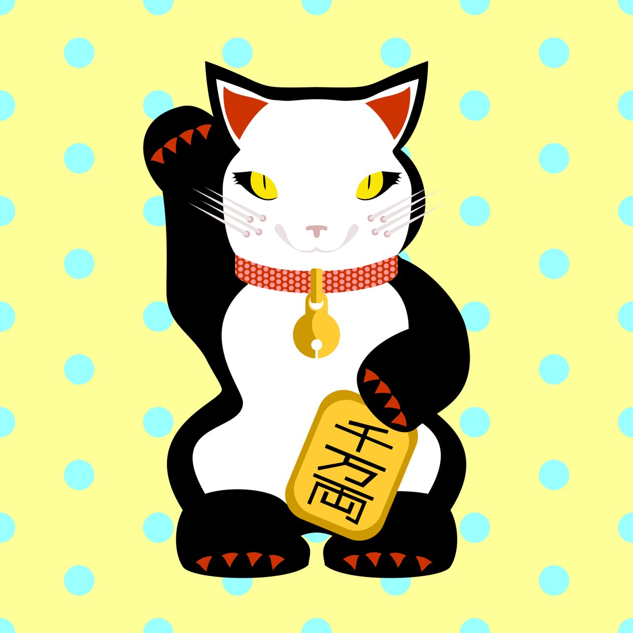 Maneki Neko Lucky Cat de Claire Huntley