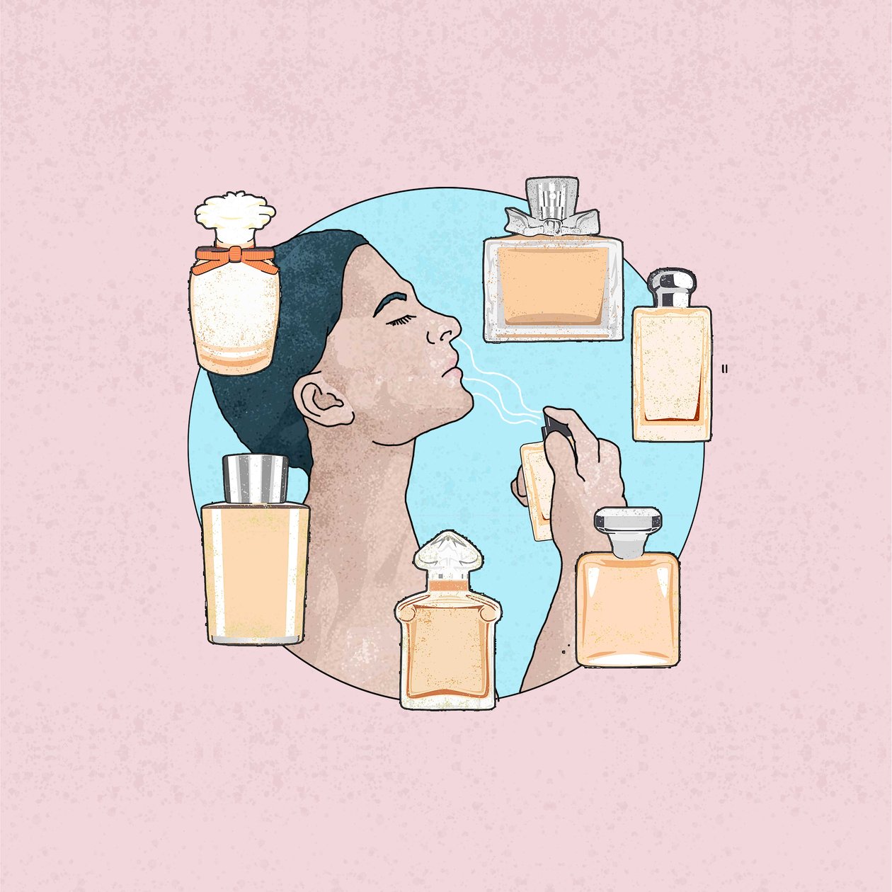 Balcão de perfumes, 2024 (digital) de Claire Huntley
