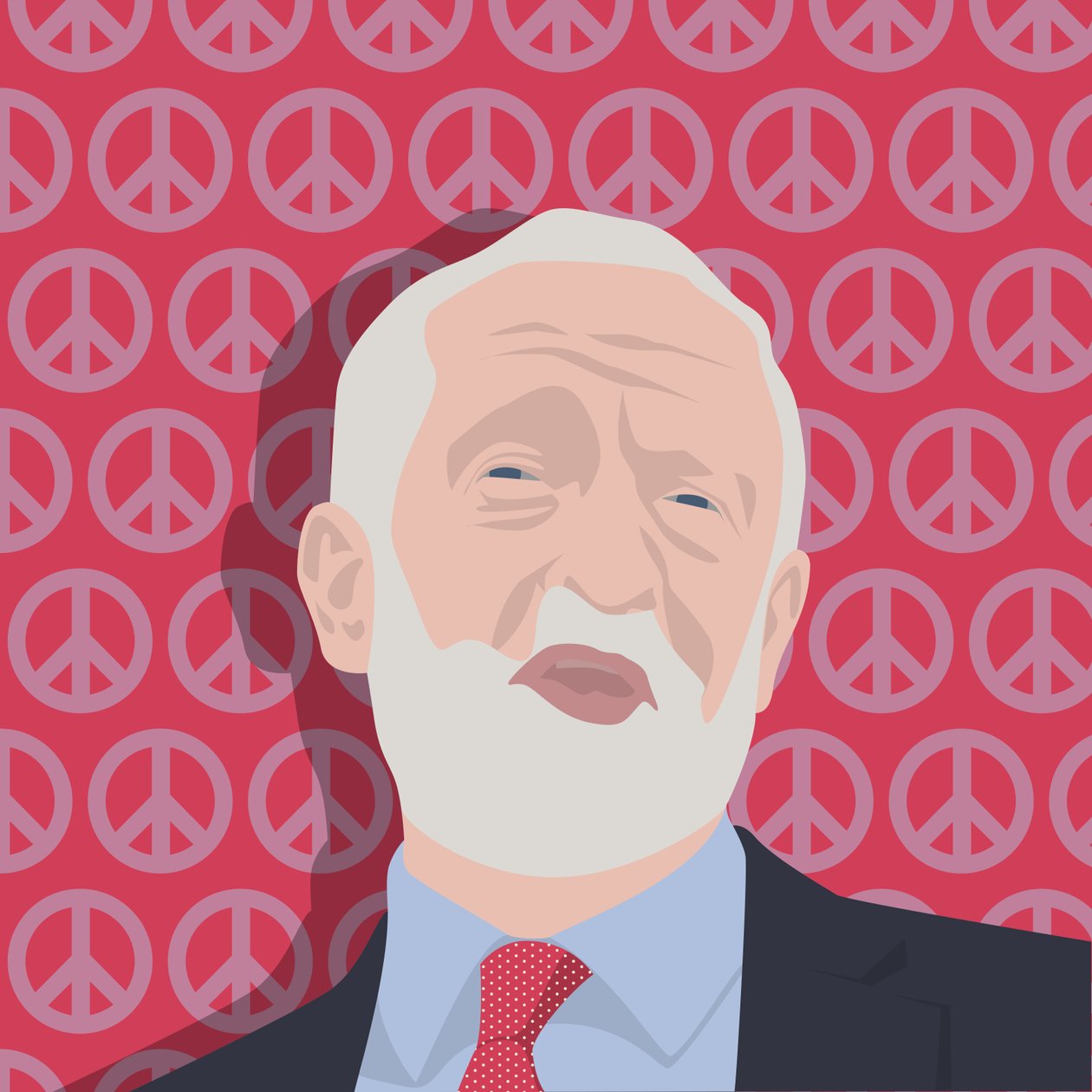 Retrato de Jeremy Corbyn de Claire Huntley