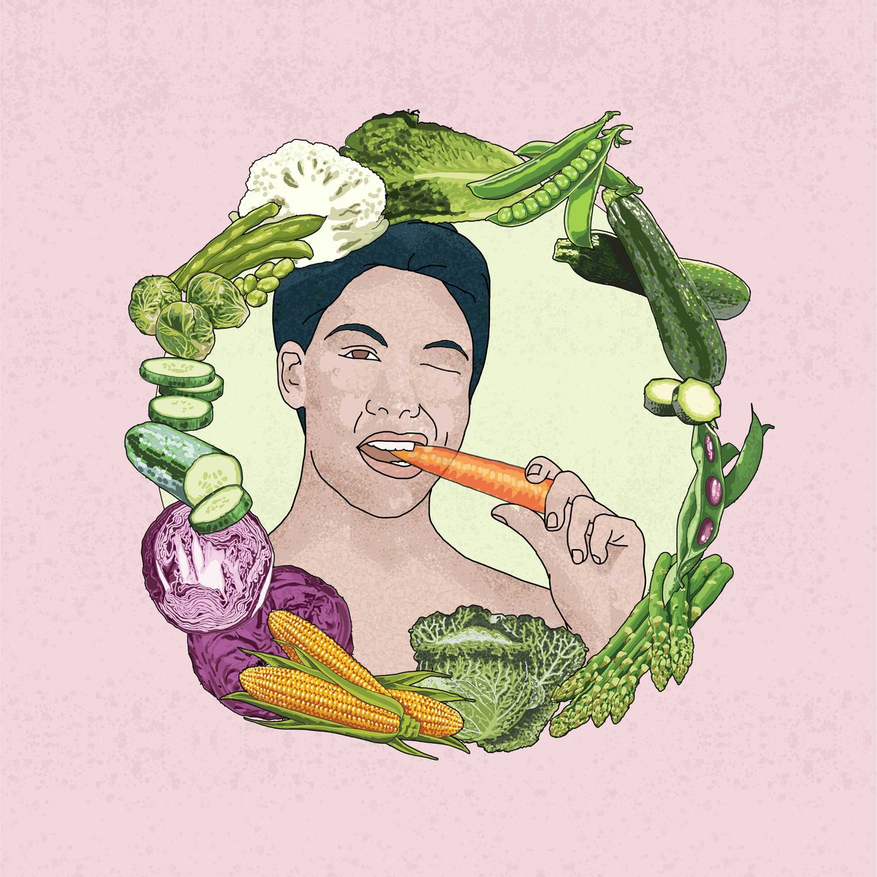 Consumo de vegetais, 2024 (digital) de Claire Huntley