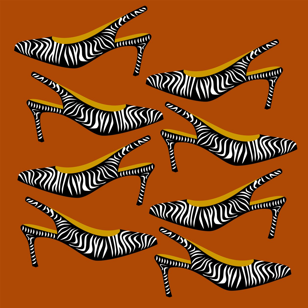 Zebra Slingbacks de Claire Huntley
