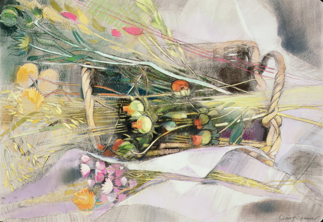 Cesta de Flores Secas ( de Claire Spencer