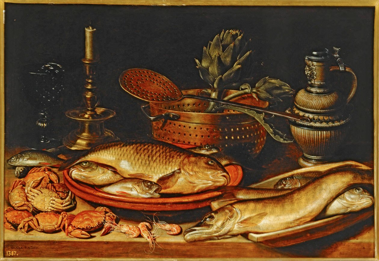 Natureza-morta com peixes ... de Clara Peeters