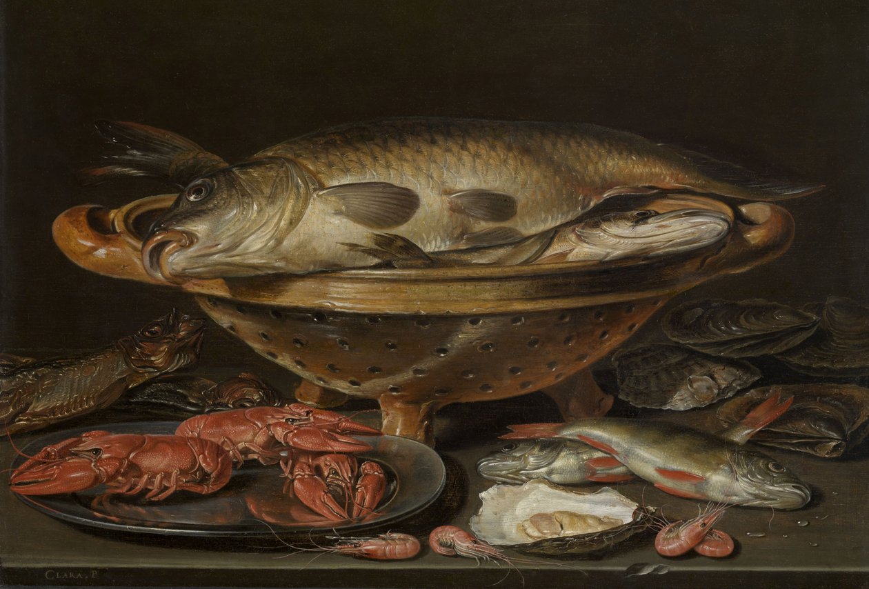 Ainda vida com peixes, ca 1612-1621. de Charlotte Evans
