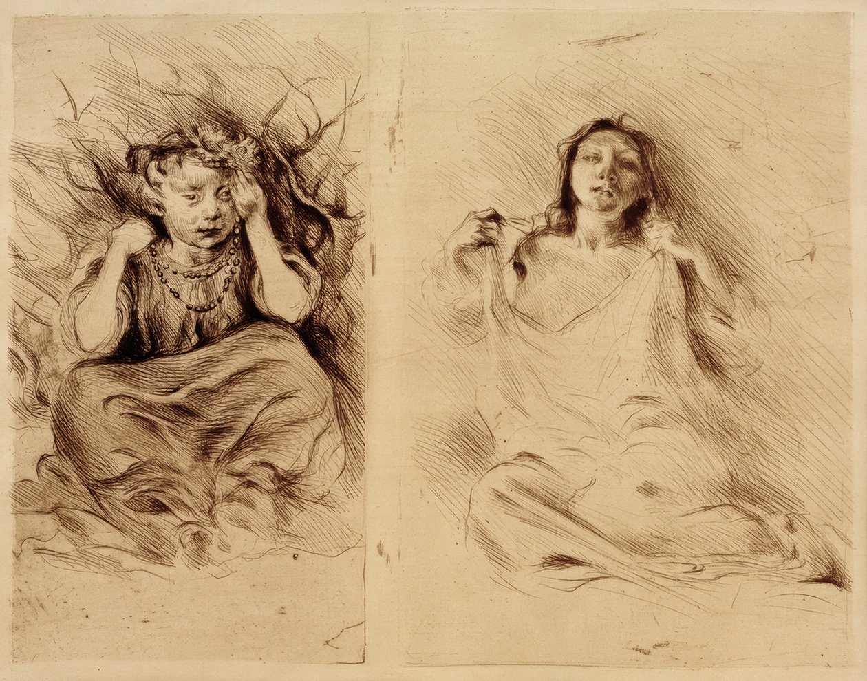 Infância - Menina com Rowanberry  Bordado - Despertar de Clara Siewert