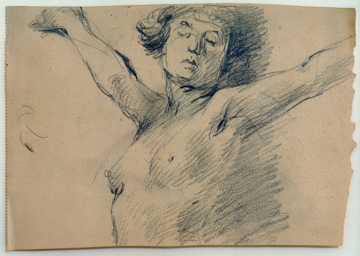Nu feminino, meia figura de Clara Siewert