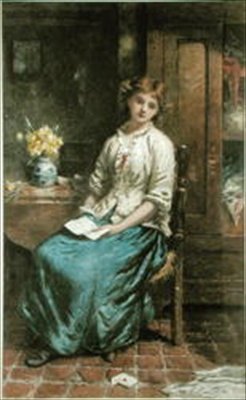 A Carta de Amor (aguarela sobre papel) de Clark Stanton