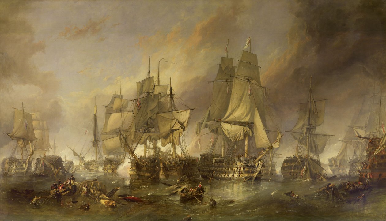 A batalha de trafalgar de Clarkson Frederick Stanfield
