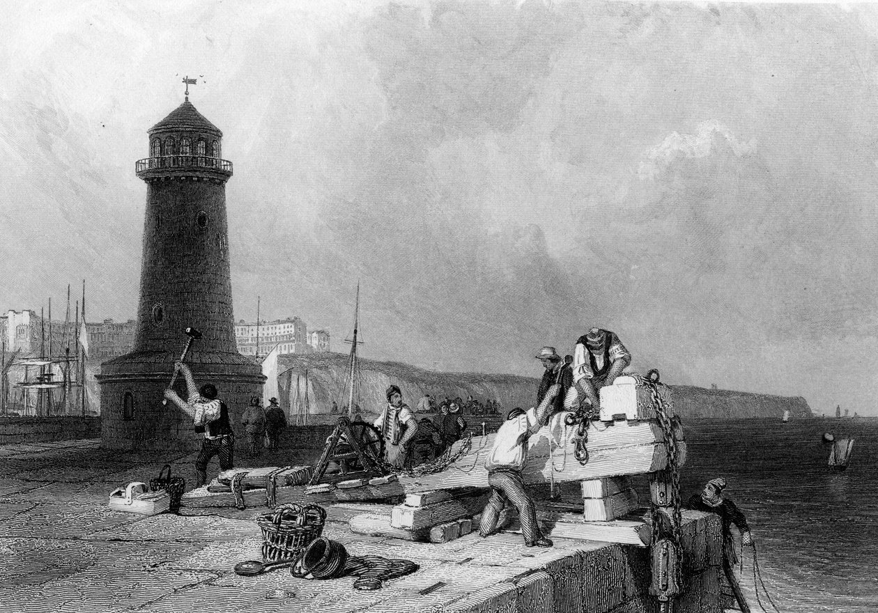 Ramsgate, gravado por Joseph Clayton Bentley, 1836 de Clarkson Frederick Stanfield