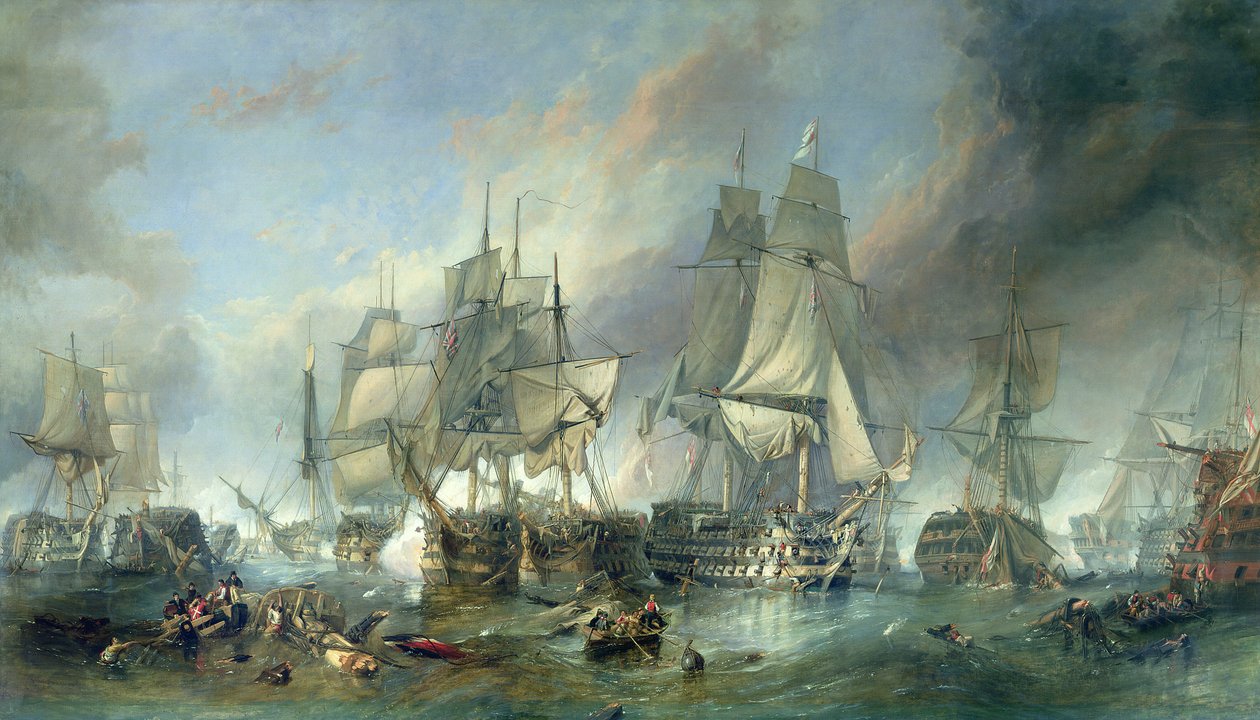 A Batalha de Trafalgar, 1805 de Clarkson Frederick Stanfield