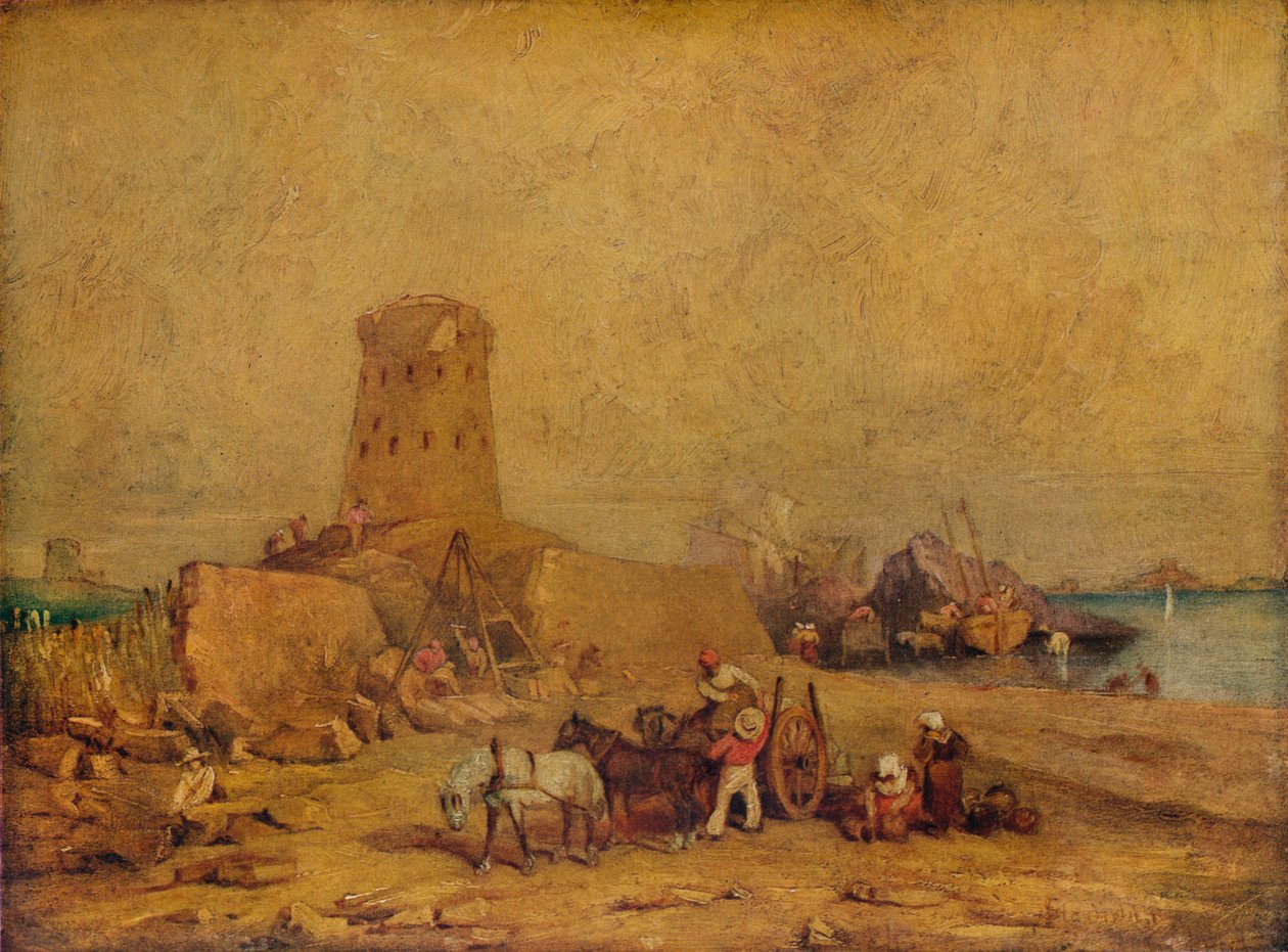 Cena da costa, século XIX, 1924 de Clarkson Stanfield