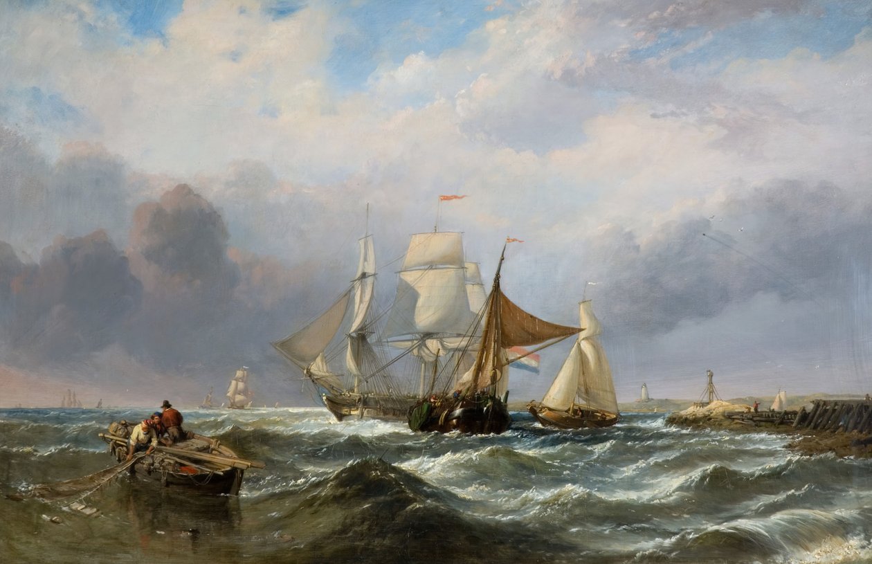 Navios ao largo da costa holandesa, 1829-1860. de Clarkson Stanfield