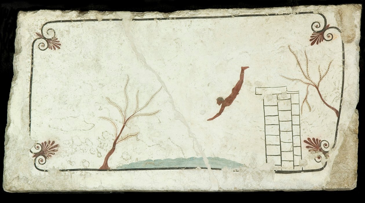 O mergulhador. Túmulo do mergulhador Túmulo do mergulhador, ca 470 aC. de Classical Antiquities