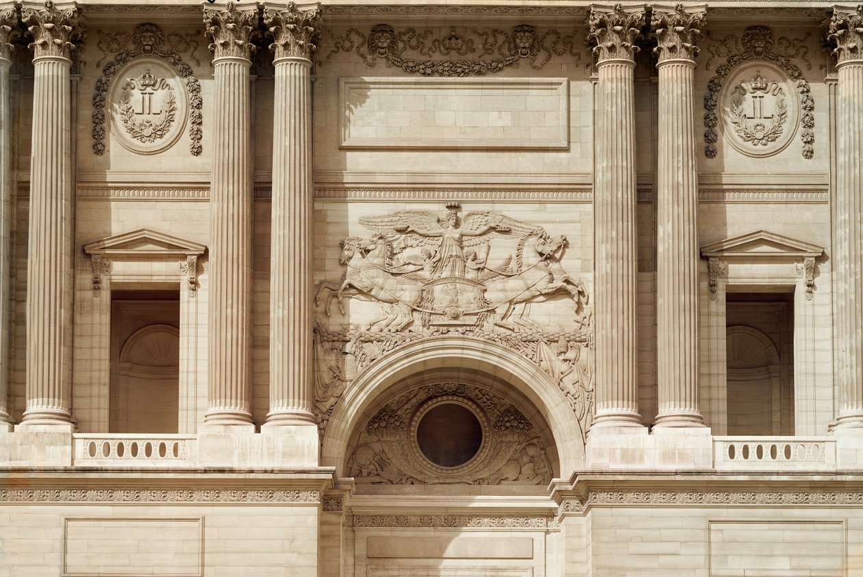 Coroas de distribuição de glória, da colunata do Palais du Louvre, 1807 de Claude Perrault