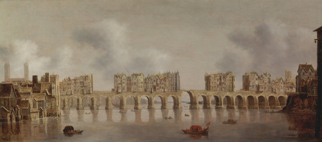 Vista, de, ponte londres de Claude de Jongh