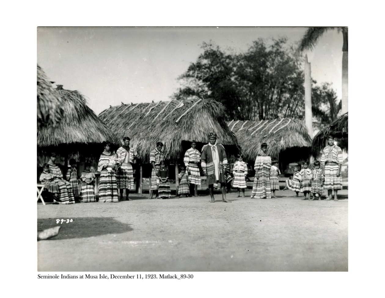 Índios Seminole em Musa Isle, 11 de dezembro de 1923 de Claude C. Matlack
