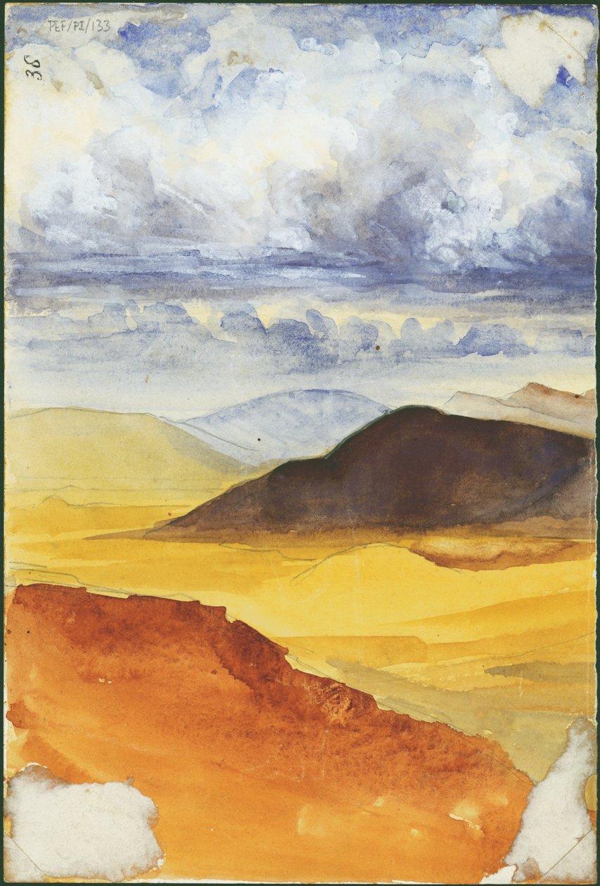 Paisagem do deserto (wc e lápis sobre papel) de Claude Conder