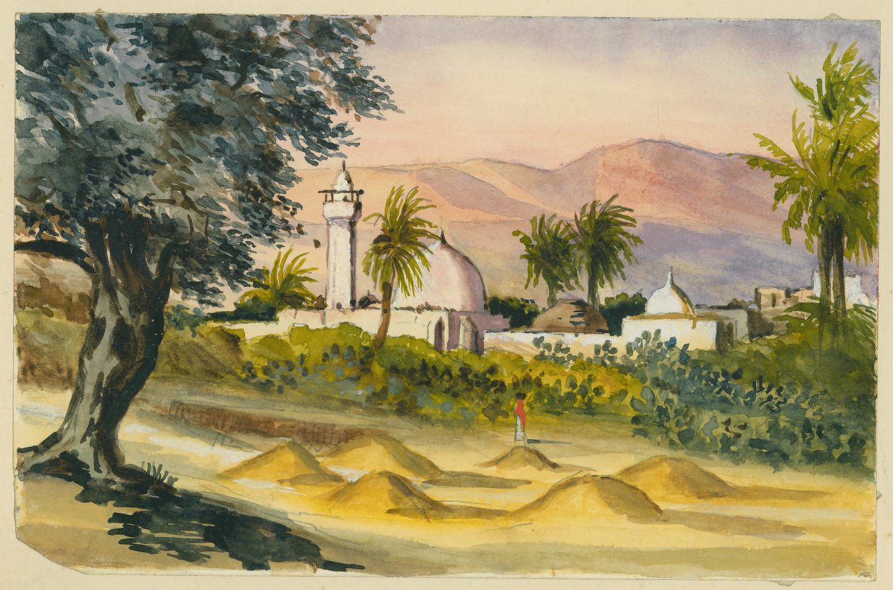 Cidade do deserto (wc e lápis sobre papel) de Claude Conder