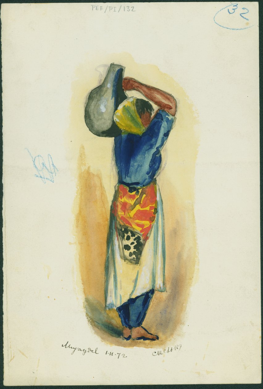 Mujaydel, 1872 (wc e lápis sobre papel) de Claude Conder