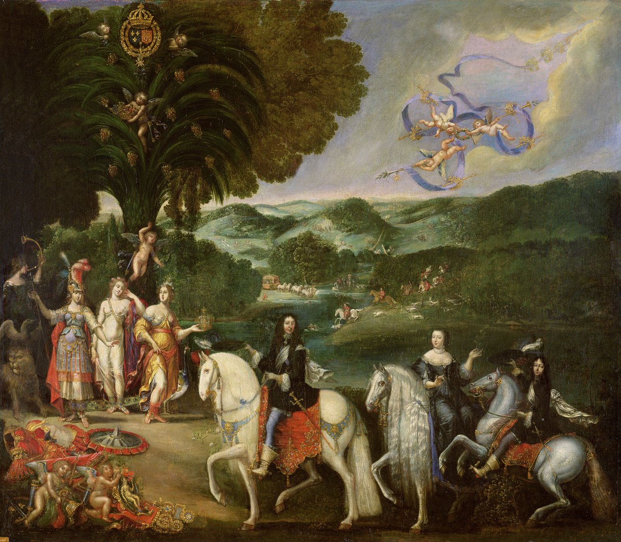 Alegoria do casamento de Luís XIV (1638-1715) em 1631 de Claude Deruet