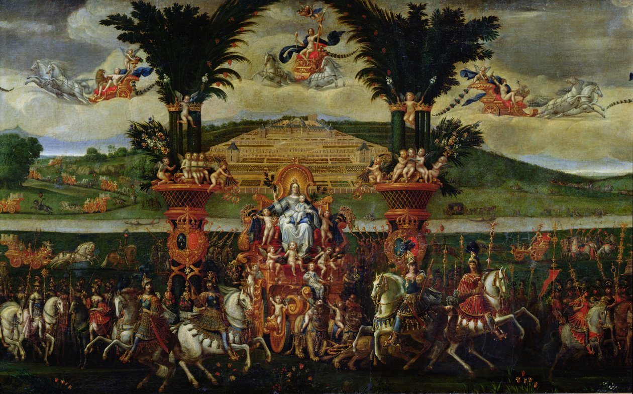 Terra, detalhe do centro, c.1640-41 de Claude Deruet