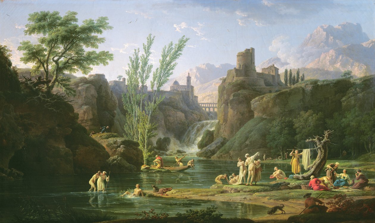 Manhã, os banhistas, 1772 de Claude Joseph Vernet
