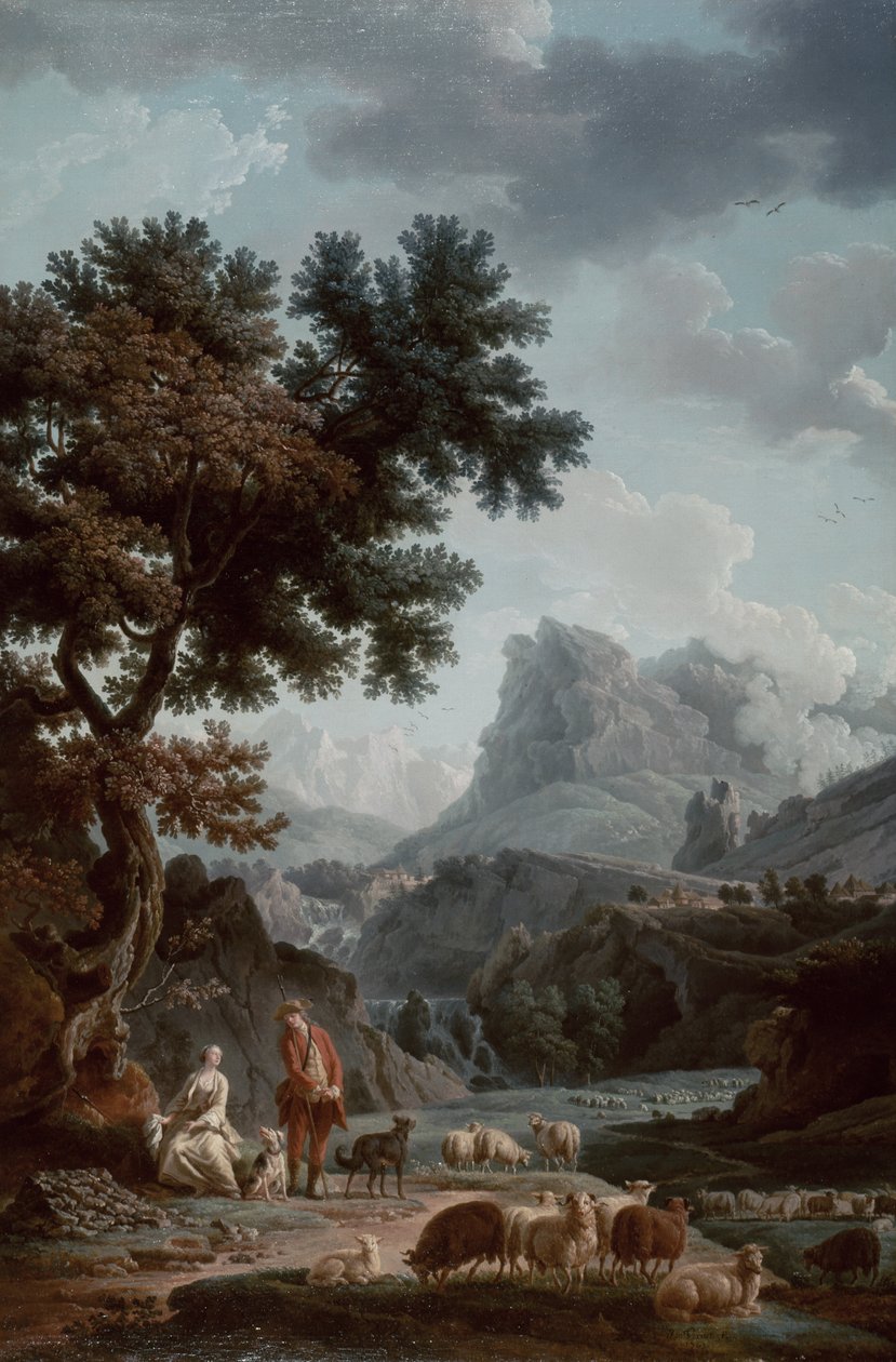 A pastora alpina de Claude Joseph Vernet