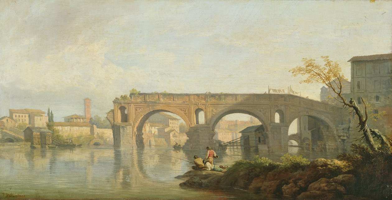 A Ponte Rotto, Roma de Claude Joseph Vernet