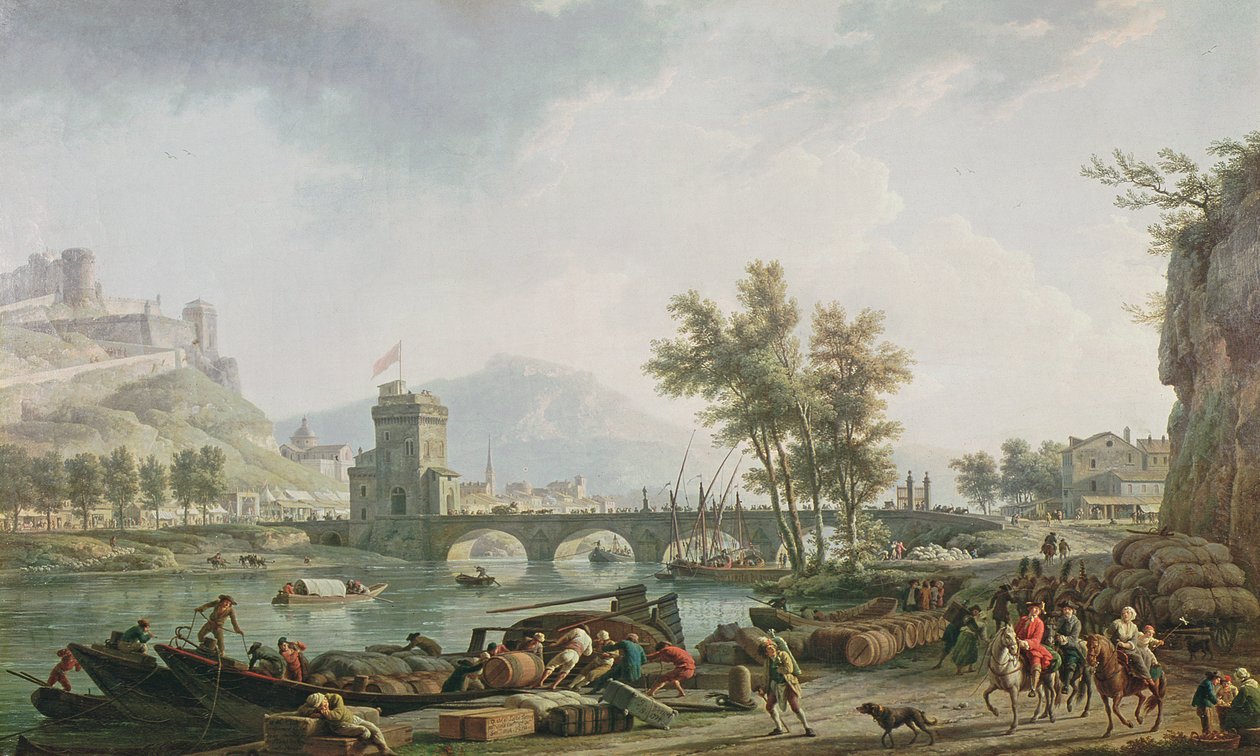 A borda de uma feira, 1774 (veja também 13025) de Claude Joseph Vernet