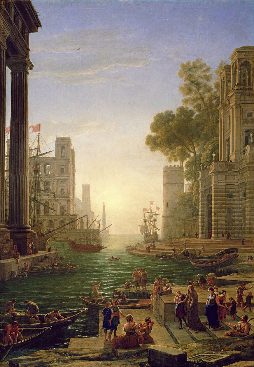 Embarque de St. Paula Romana em Ostia, 1637-39 de Claude Lorrain