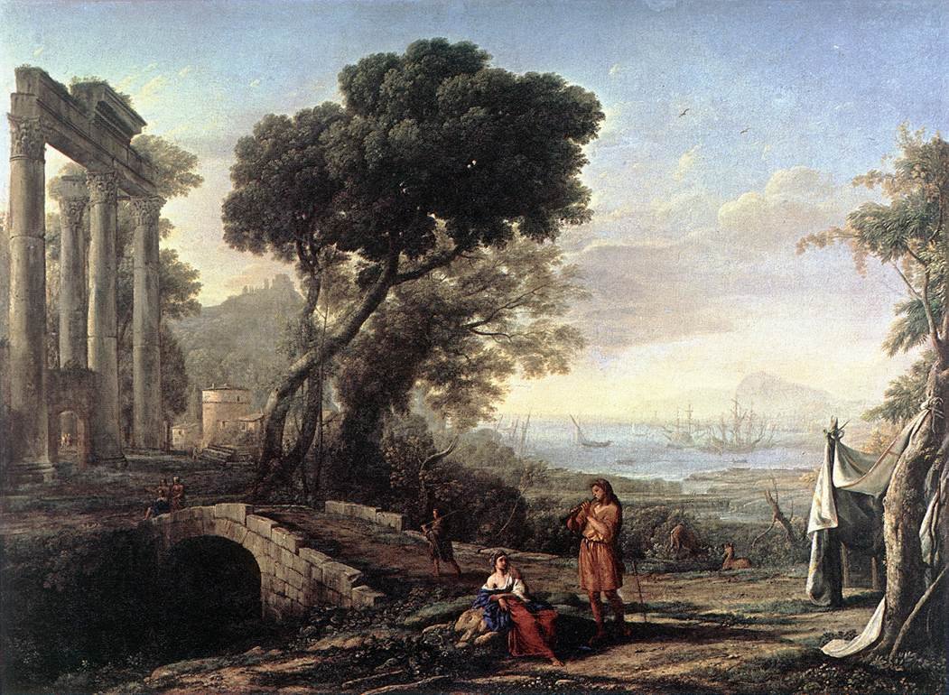 Paisagem costeira italiana de Claude Lorrain
