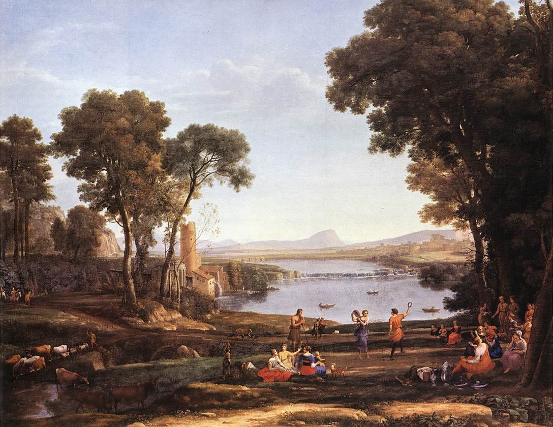 Paisagem, com, figuras dançando de Claude Lorrain