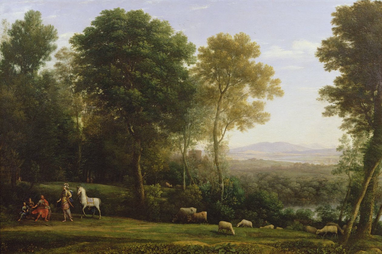 Paisagem com Erminia em Discurso com o Velho e seus Filhos de Claude Lorrain